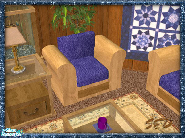 Sims 2 — WaG Rustica Den - Armchair by SpringwolfDecor — Soft and comfy and fit even for the most masculine of Sims!