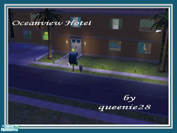 Sims 2 — Oceanview Hotel by queenie28 — New hotel in the downtown area. This hotel has it all! You can stay for days and