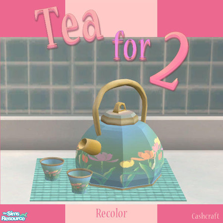Sims 2 — Tea for 2 - Blue Tulips by Cashcraft — Tea for 2, it's not the most romantic drink in the world, but when your