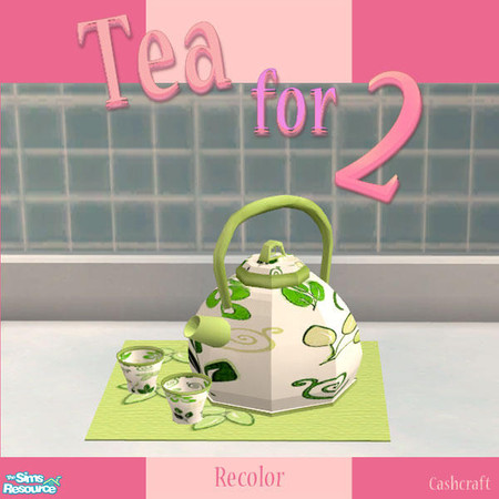Sims 2 — Tea for 2 - Retro Green by Cashcraft — Tea for 2, it's not the most romantic drink in the world, but when your