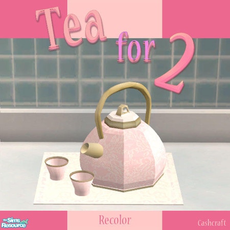 Sims 2 — Tea for 2 - Pink Passion by Cashcraft — Tea for 2, it's not the most romantic drink in the world, but when your