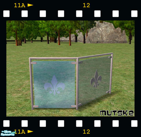 Sims 2 — Glass Fences - Lelie Aluminum by Mutske — Matches the Original Maxis Glass Fences.