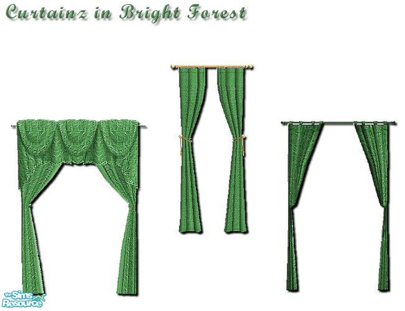 Sims 2 — Bright Forest Curtainz by iwubu — New curtains to match any and all object or wall I've created! Tired of plain