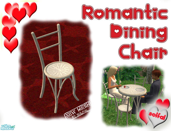 Sims 2 — Romantic Dining Chair by solfal — 