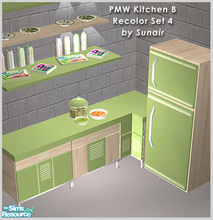 Sims 2 — PMW Kitchen B - Recolor set 4 by Sunair — PMW Kitchen B - Recolor set 4 (nature)