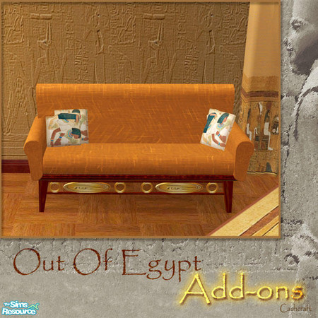 Sims 2 — Out Of Egypt--Add-ons -Loveseat 002 by Cashcraft — There is lots of color in this Egyptian styled living space,