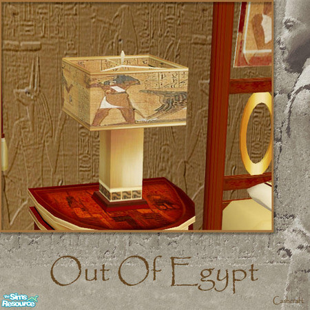 Sims 2 — Out of Egypt - Table Lamp by Cashcraft — Out of Egypt and into your home is an exotic bedroom set. The set