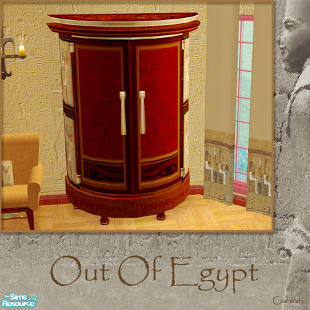 Sims 2 — Out of Egypt - Armoire by Cashcraft — Out of Egypt and into your home is an exotic bedroom set. The set features