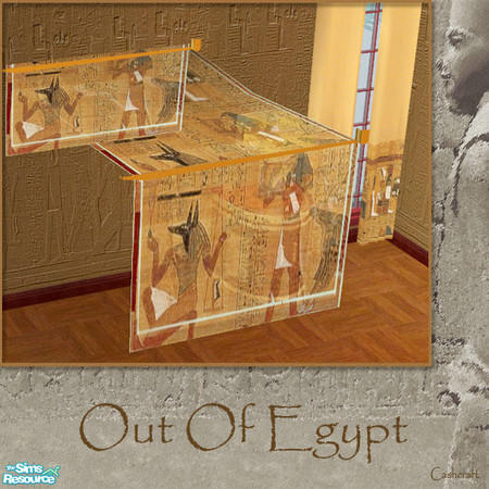 Sims 2 — Out of Egypt - Canopy by Cashcraft — Out of Egypt and into your home is an exotic bedroom set. The set features