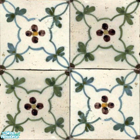 Sims 2 — Antique Tile 20 by jembaby04 — Old antique tiles to give your sims' homes that extra homey touch they deserve.