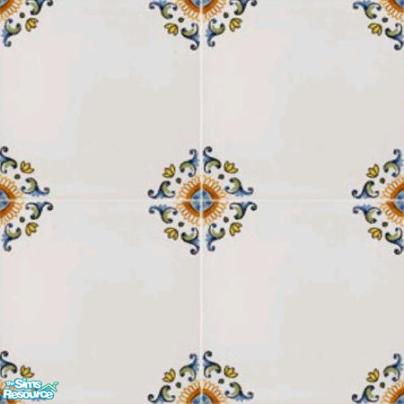 Sims 2 — Antique Tile 5 (2x2) by jembaby04 — Old antique tiles to give your sims' homes that extra homey touch they