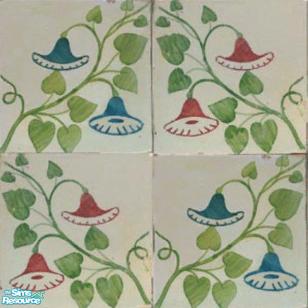Sims 2 — Antique Tile 13 by jembaby04 — Old antique tiles to give your sims' homes that extra homey touch they deserve.