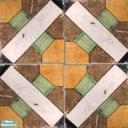 Sims 2 — Antique Tile 8 by jembaby04 — Old antique tiles to give your sims' homes that extra homey touch they deserve.