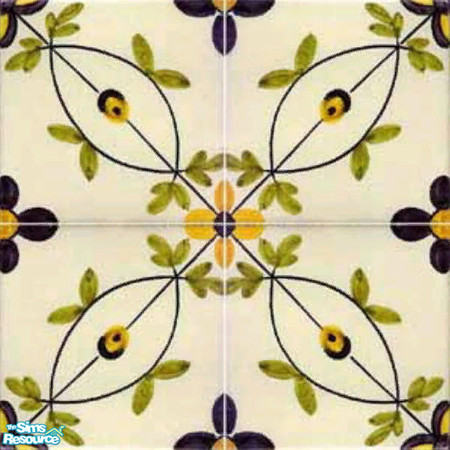 Sims 2 — Antique Tile 3 (2x2) by jembaby04 — Old antique tiles to give your sims' homes that extra homey touch they