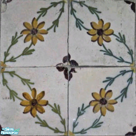 Sims 2 — Antique Tile 22 (2x2) by jembaby04 — Old antique tiles to give your sims' homes that extra homey touch they