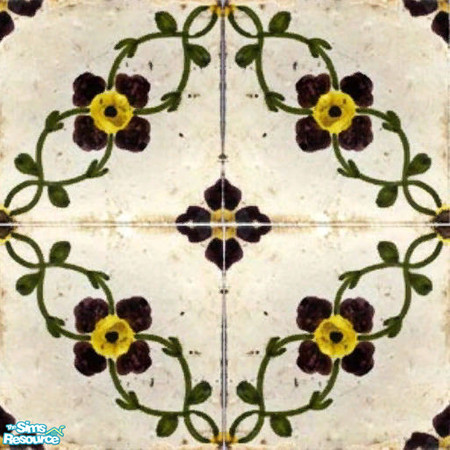 Sims 2 — Antique Tile 17 (2x2) by jembaby04 — Old antique tiles to give your sims' homes that extra homey touch they