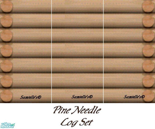 Sims 2 — jbPineNeedleLogSet305 by Samielle — Beautiful log walls set for that special home away from home. Use as