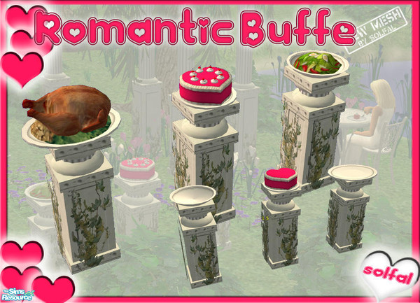 Sims 2 — Romantic Buffe Table by solfal — 