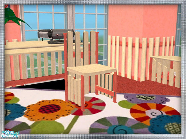 Sims 2 — WaG Hometown Bedroom - Chair by SpringwolfDecor — Delightful Picket Fence furniture for your little Sim girls!!