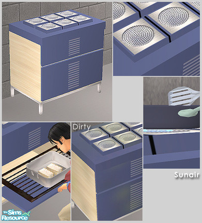 Sims 2 — Sunair T134 PMW Stove by Sunair — Sunair T134 PMW Stove (lightwood) of PMW Kitchen A - Mesh set