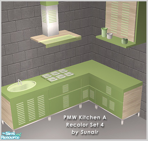 Sims 2 — PMW Kitchen A - Recolor set 4 by Sunair — PMW Kitchen A - Recolor set 4 (nature)