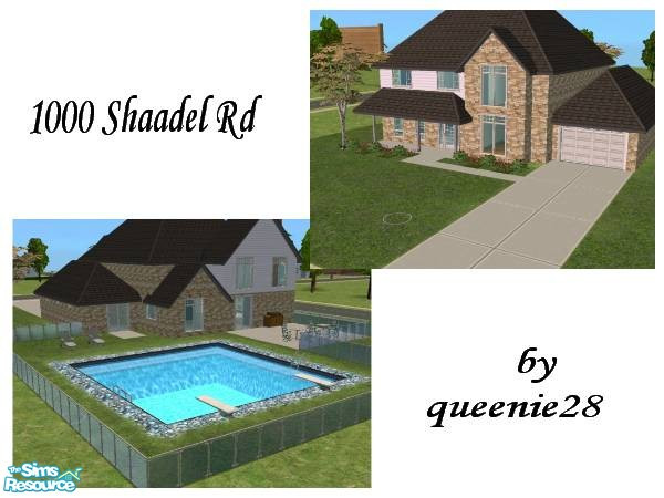 Sims 2 — 1000 Shaadel Rd by queenie28 — Newly built lovely bedroom 2 bath 2 story brick home with pool and patio. Much