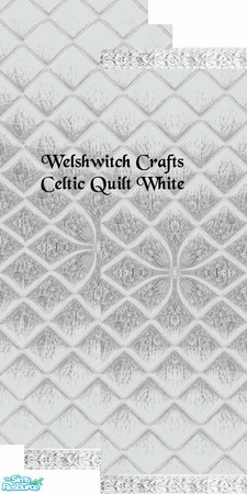 Sims 2 — Celtic Quilt White by WelshWitch — Celtic Quilt Wallpaper sets. Ideal for sim homes, gothic halls, nightclubs,