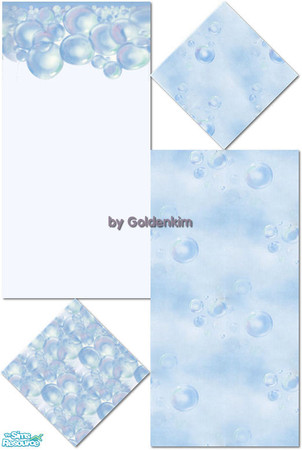 Sims 2 — Bubbles bathroom set - walls/floors by goldenkim — 