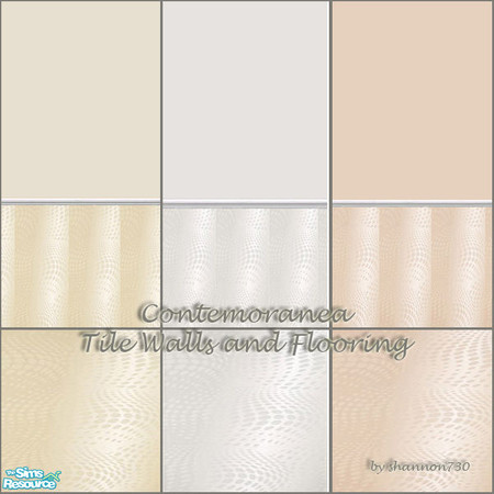 Sims 2 — Contemoranea Tile Floor and Wall se by shannon730 — Floor and wall tiles based on Contemporanea tiles.