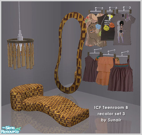 Sims 2 — ICF Teenager Room B - Recolor set 3 by Sunair — ICF Teenager Room B - Recolor set 3 (darkwood)