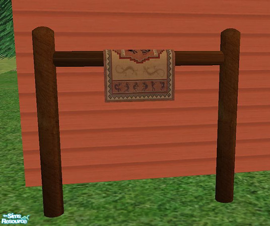 Sims 2 — Barnset Hitchingpost MESH by Paleoanth — Get along little doggie. Mesh file. 