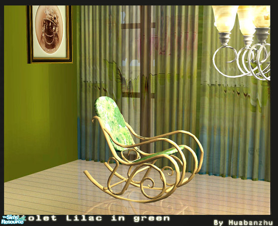 Sims 2 — Violet Lilac In Green - lounge chair by huabanzhu — 