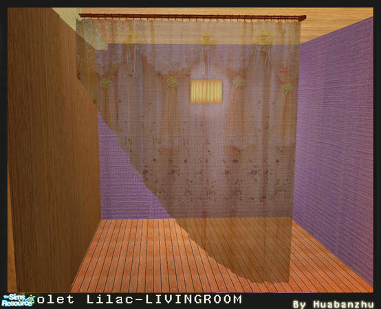 Sims 2 — Violet Lilac -- livingroom - curtain -1 by huabanzhu — 