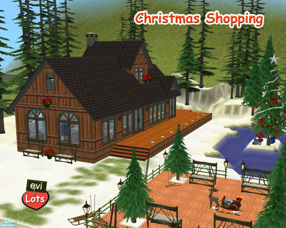 Sims 2 — evi2s Shopping Lot by evi — There, your sims can get some new clothes and jewellery for their vacations. Have