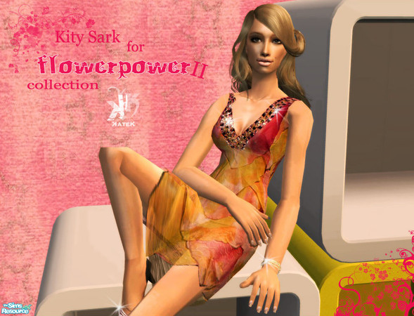 Sims 2 — FlowerPower II collection by K@ — The second part of Flower printed collection :) Three dresses fro you! 