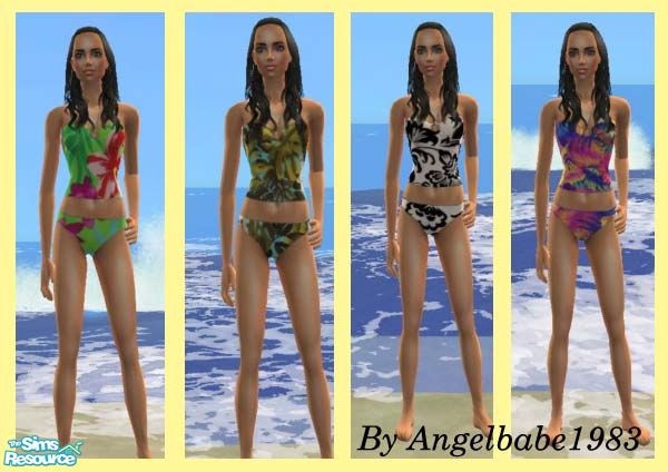 Sims 2 — Lainey Set by Angelbabe1983 — Here are 4 more Swimsuits for your Female Adult Sims - comes in 4 different
