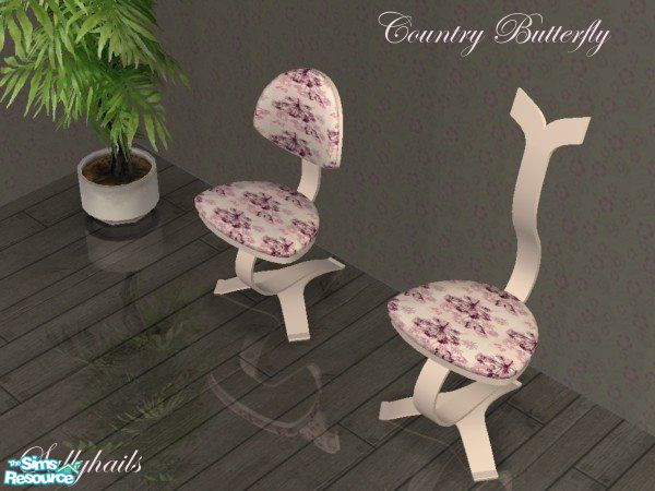 Sims 2 — Country Butterfly Extras - Desk Chair by sallyhails — 