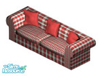 Sims 1 — Plaid Christmas Sofa by STP Carly — Part of the Plaid Christmas Living Room