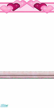 Sims 2 — Valentine Bordered Rail White by Lorah — Happy Valentines Day! Celebrate this day of romance with hearts and