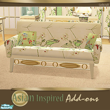 Sims 2 — Asian Inspired Add-ons - Loveseat by Cashcraft — 8 additional new meshes for my Asian inspired set, a loveseat,