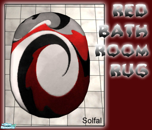Sims 2 — Shiny Red Bathroom Rug by solfal — Goes with the Shiny bathroom