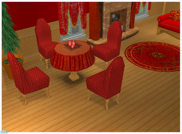 Sims 2 — Lovers Suite - Chair by Dgandy — Create a romantic setting for those sims who like red, the color of love!