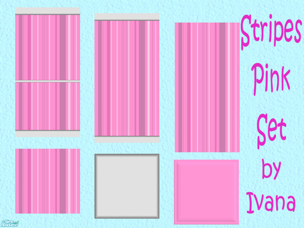 Sims 2 — Stripes Pink Set by Ivancica — by Ivana