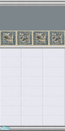 Sims 2 — Resturant Restroom 18 by Lorah — Resturant Restrooms Revived; White tile, paint in sienna- orange, cadet blue,