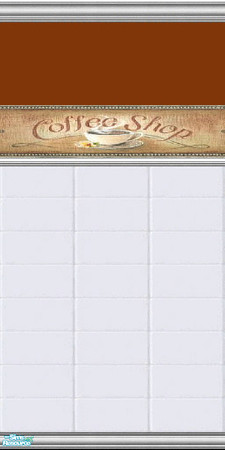 Sims 2 — Resturant Restroom 17 by Lorah — Resturant Restrooms Revived; White tile, paint in sienna- orange, cadet blue,