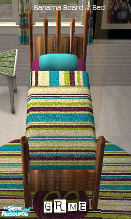 Sims 2 — GRME//Bahama Board Bed by giannarme — *Mesh* Bahama Board Bed -This set was originally for donators at my now