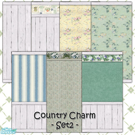 Sims 2 — Country Charm - Set2 by Donnha — More Country themed walls. 