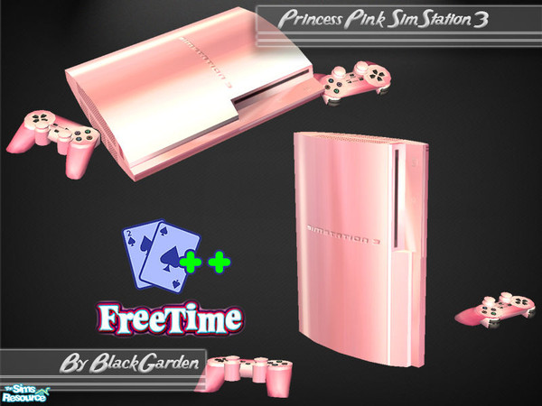 Sims 2 — SimStation 3: Princess Pink by BlackGarden — This girly pink recolour of the SimStation 3 will also recolour the