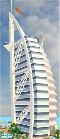 Sims 2 — Burj Al Arab - Architecture elements - spire by senemm — A set of 8 huge architecture elements used in my Burj