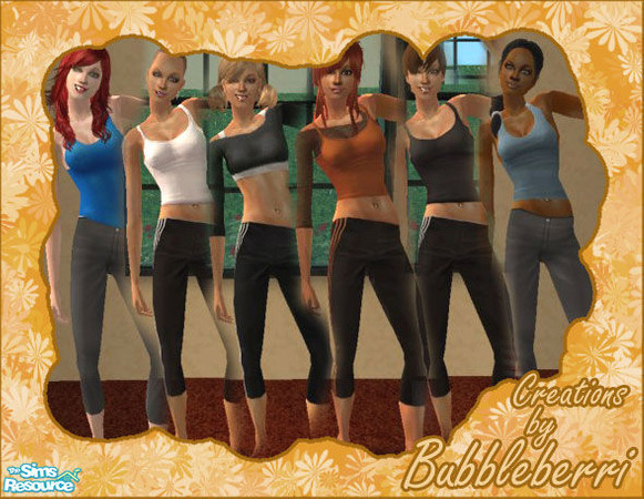 Sims 2 — Berri Long Gymwear SET - No mesh needed by Bubbleberri — Do your Simettes find nothing more annoying than